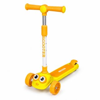 Trottinette Musicale 3 Roues Pour Enfant Jaune et Orange