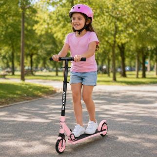 Trottinette Pliable 2 Roues Rose pour Enfant
