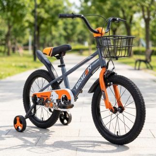 Vélo Dragon N°16 pour Enfant – Bicyclette avec Roues Auxiliaires, Panier et Protections