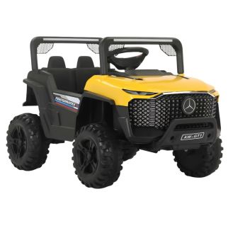 Voiture à Batterie Mercedes-Benz Enfant – Buggy Tout-Terrain 2 Places Jaune et Noire