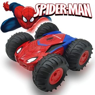 Voiture R/C Spider-Man – Voiture Télécommandée Cascade 360° Double Face Tout-Terrain Marvel