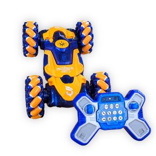 Voiture R/C Torsion – Voiture Télécommandée Tout-Terrain avec Roues Mecanum, Spray et Lumières