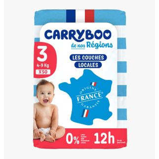Couches Bébé T3 (4-9 kg) x50 CarryBoo