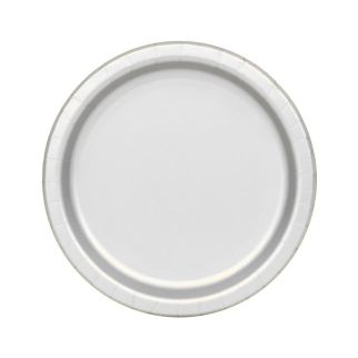 10 ASSIETTES EN PAPIER ARGENTEES MODUS VIVENDI 18CM
