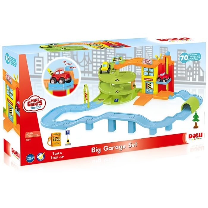 Grand Garage XXL 4 Étages – Ascenseur, Rampe De Course Et 8 Voitures – Parking Et Station-Service – Dès 3 Ans