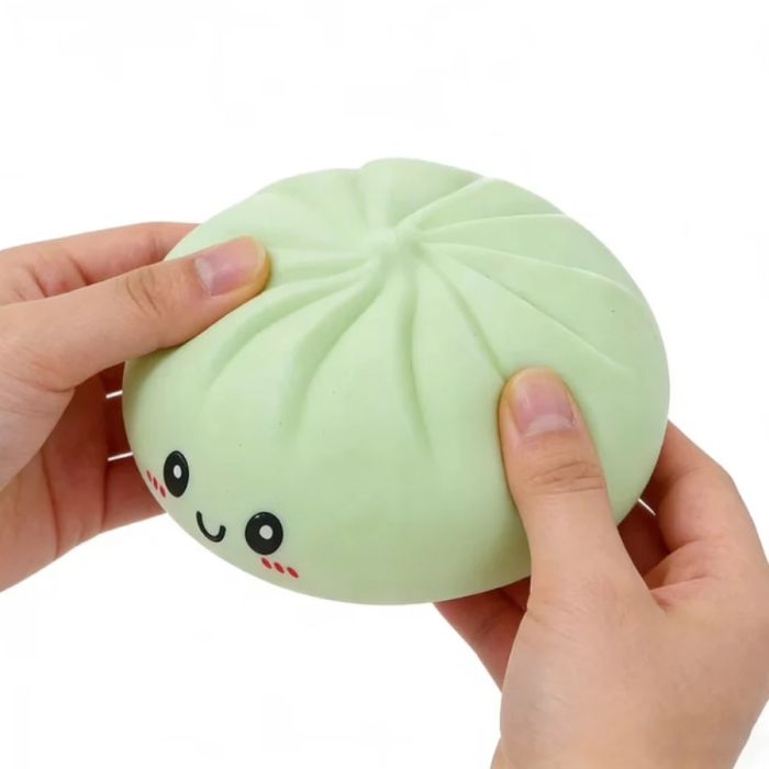 2 Squishy Dumplings Bao – Jouet Anti-Stress Ultra Mou (10 Cm) – Pâte à Décompresser En TPR – Cadeau Ado/Adulte