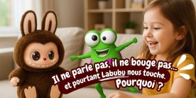 Figurine Labubu Pop Mart posée sur une étagère