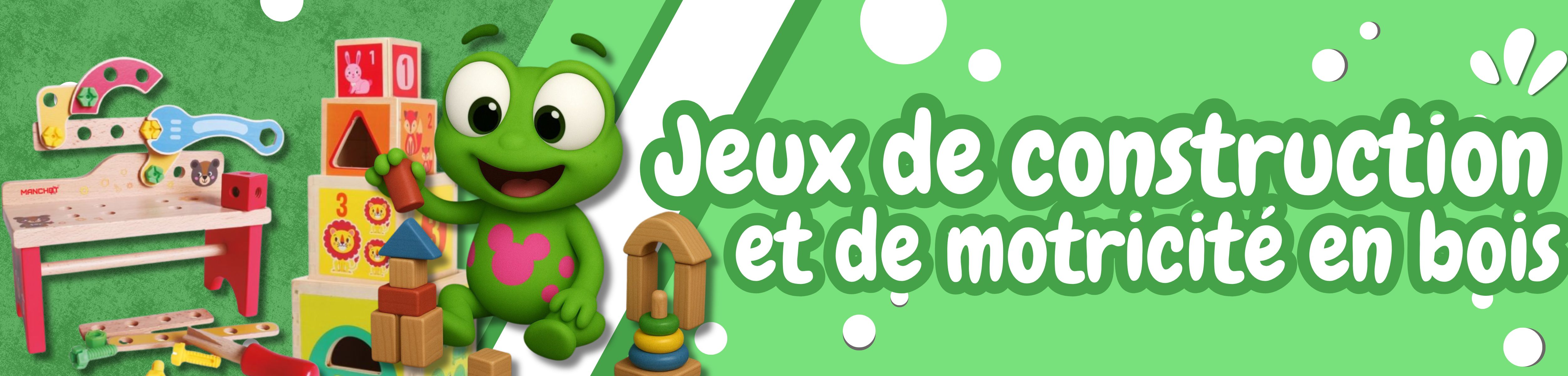 Jeux de construction et de motricité en bois