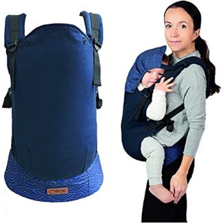 MOMI COLLET Porte-bébé avec Capuche d'un Appui-tête - Bleu marine