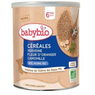 BabyBio Céréales verveine fleur d’oranger Camomille 6mois+