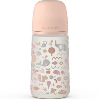 Biberon SX PRO M Mémories rose corail 270 ml - Suavinex 