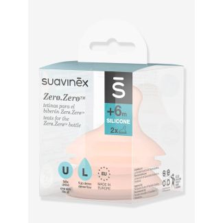 Lot de 2 tétines Zéro Zéro débit dense (L) - SUAVINEX