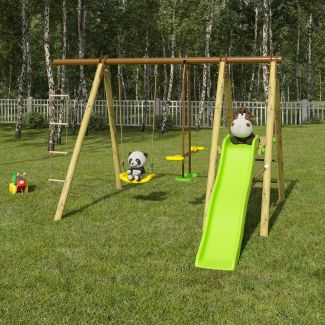 Portique Balançoire En Bois Poutre Métal OREKA - Trigano