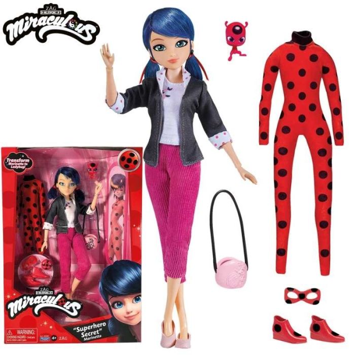 Poupée Marinette 26 cm et 2 tenues-MIRACULOUS LADYBUG