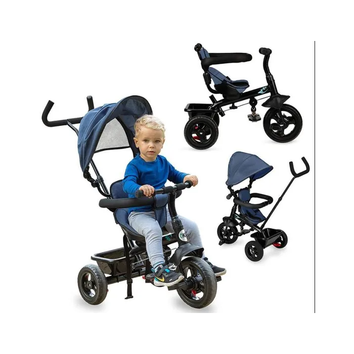 Tricycle Bébé Evolutif, 6 en 1 Poussette Pliable, Tricycle Enfant