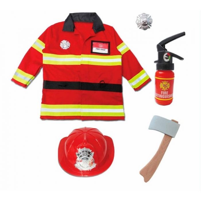Deguisement Pompier Enfants Costume de Pompier Chef avec 11