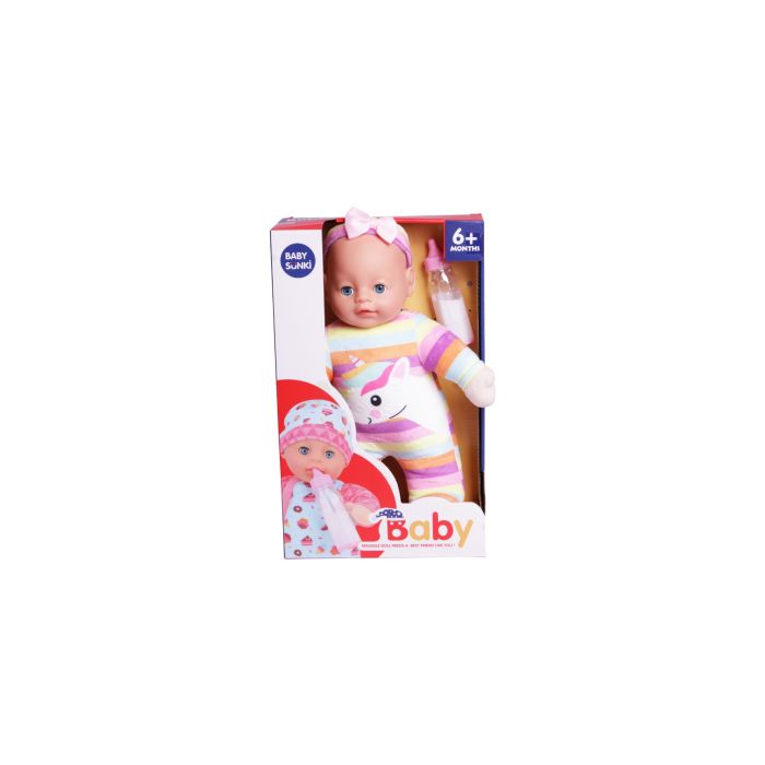 POUPÉE BÉBÉ MAGGIE 12 AVEC SUCE ET BIBERON - PEAU FONCÉE - POUPÉES, BARBIE  ET FIGURINES / Poupées et accessoires