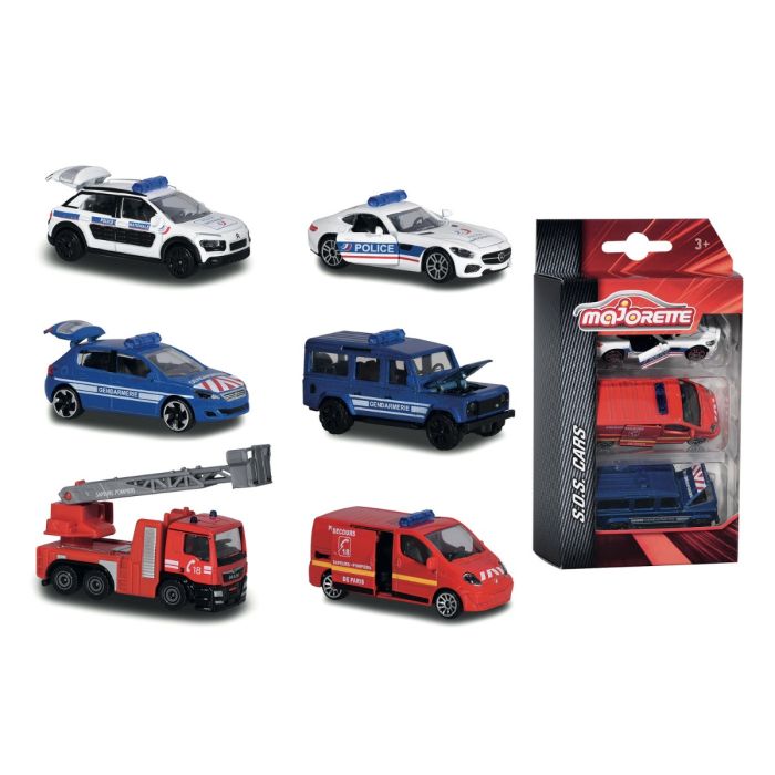 LOT DE 3 VOITURES DE SECOURS MAJORETTE PREMIUM SOS