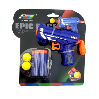 Pistolet avec 2 balles et 5 fléchettes