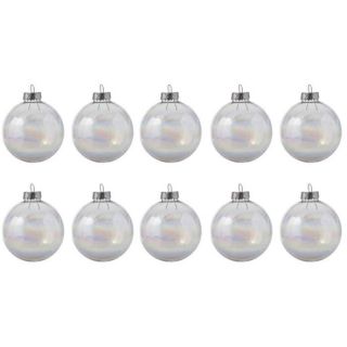 10 Boules sapin argente 6cm