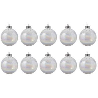 10 Boules sapin argente 6cm