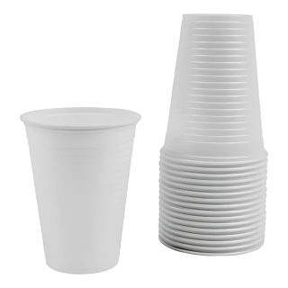100 Gobelets Plastique 200cc Blancs