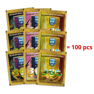 2 Boîte Panini FIFA 365™ 2025 - 100 Pochettes de Stickers - Collection Officielle