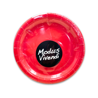 10 ASSIETTES EN PAPIER ROUGES MODUS VIVENDI 23CM