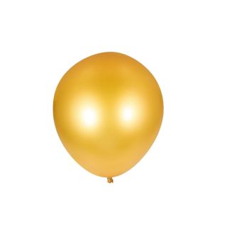 10 BALLONS METALISES DORES