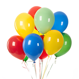10 Ballons Multicolores