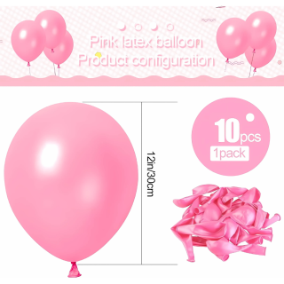 10 Ballons Roses - Balloonia