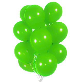 10 Ballons Verts