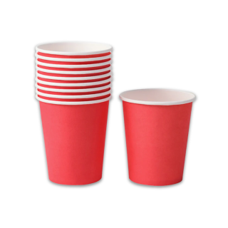 10 Gobelets en Papier Rouges Modus Vivendi 25 cl