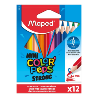 12 mini Crayons STRONG color'peps - Maped