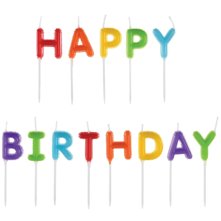 SET 13 BOUGIES HAPPY BIRTHDAY
