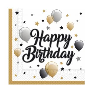 20 SERVIETTES BALLONS MILESTONE 33 x 33 cm 
