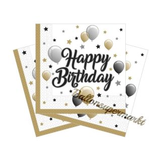 20 SERVIETTES BALLONS MILESTONE 33 x 33 cm 