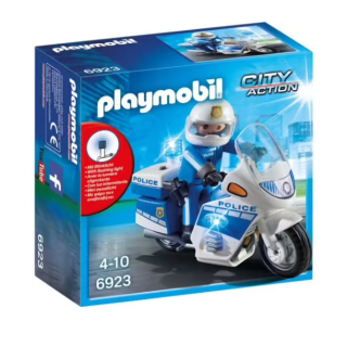 Moto de policier avec gyrophare Playmobil 