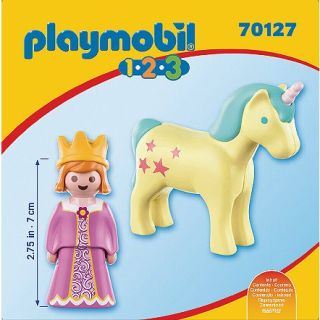 PLAYMOBIL PRINCESSE ET LICORNE 1.2.3