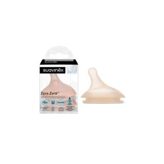 Lot de 2 tétines Zéro Zéro Débit allaitement - SUAVINEX