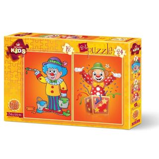 Puzzle Clown 12 + 24 Pieces - Art Kids  