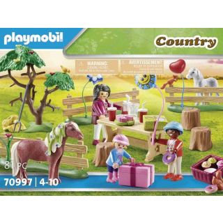 Décoration de fête avec poneys Playmobil