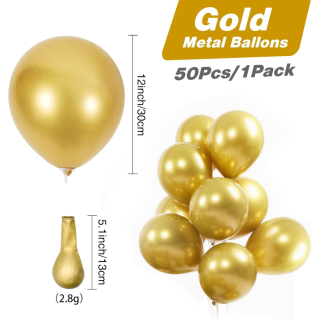 Sachet de 50 Ballons Doré