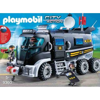 Camion des policiers d'élite sirène Playmobil