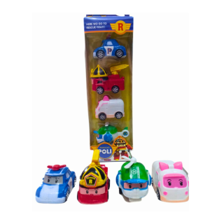 4 mini Robocar Poli - figurines