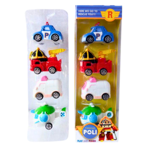 4 mini Robocar Poli - figurines