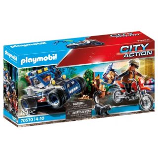 POLICIER AVEC VOLEUR MOTO PLAYMOBIL