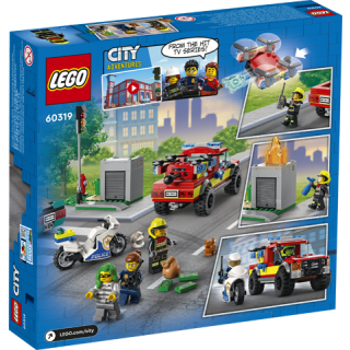 LEGO CITY LE SAUVETAGE DES POMPIERS ET LA COURSE-POURSUITE DE LA POLICE 