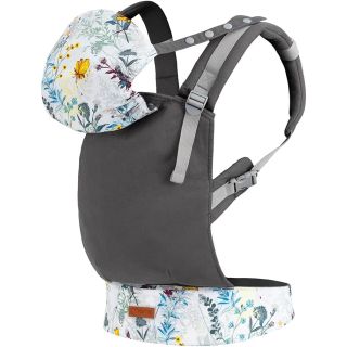 MOMI COLLET Porte-bébé avec Capuche d'un Appui-tête - FLEURS