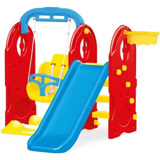 Aire de Jeux 4 in 1 Pour Enfants Balançoire Et Toboggan - Dolu